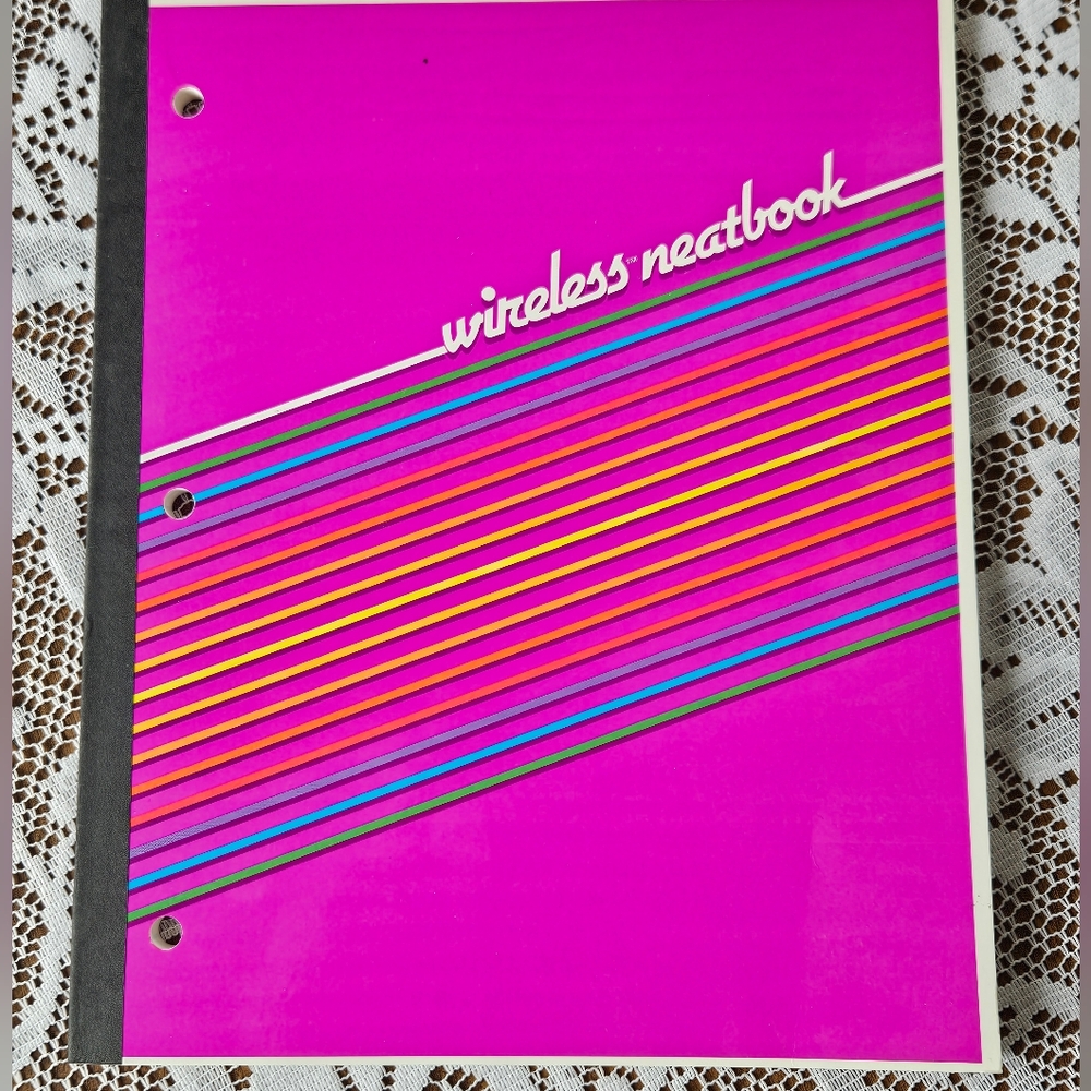 1987 VINTAGE MEAD HOT PINK WIRELESS NEATBOOK 80 SHEETS COLLEGE RULED